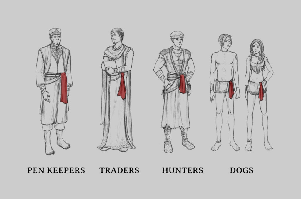 Hierarchy - Pen Keepers, Traders, Hunters, Dogs